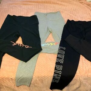 Pink leggings women size large